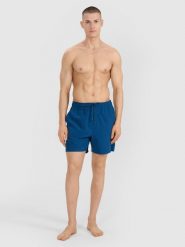 4F Spodenki plażowe męskie - turkusowe XL. Niebieskie szorty męskie 4f, na lato, m, bez wzorów, z materiału, wakacyjne. Za 79.99 zł.