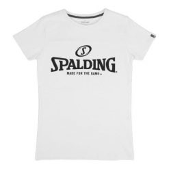 Koszulka damska Spalding Essential Logo. Białe koszulki sportowe damskie Spalding, bez wzorów, bez kołnierzyka, bez ramiączek, do koszykówki. Za 174.00 zł.
