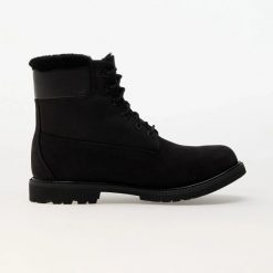TIMBERLAND 6 Inch Warm Lined Waterproof Boot Trapery damskie. Czarne śniegowce i trapery damskie Timberland, z gumy. W wyprzedaży za 919.99 zł.