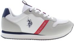 US POLO NAJLEPSZA CENA MĘSKIE OBUWIE SPORTOWE BIAŁE 43. Białe buty sportowe męskie U.S. Polo Assn., bez zapięcia. Za 302.57 zł.