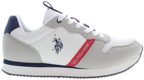 US POLO NAJLEPSZA CENA MĘSKIE OBUWIE SPORTOWE BIAŁE 43. Białe buty sportowe męskie U.S. Polo Assn., bez zapięcia. Za 302.57 zł.