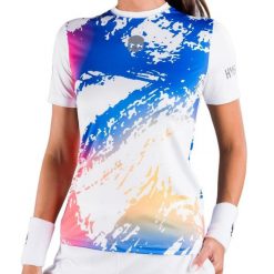 Koszulka damska tenisowa Hydrogen brush tech tee. Białe t-shirty damskie HYDROGEN, m, bez wzorów, bez kołnierzyka. Za 439.00 zł.