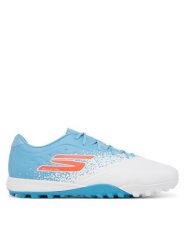 Skechers Buty do piłki nożnej Gold Tf 252016 WTQP Biały. Białe buty sportowe męskie Skechers, ze skóry, bez zapięcia. Za 309.99 zł.