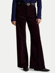 Polo Ralph Lauren Spodnie materiałowe 211B17556008 Bordowy Flare Fit. Czerwone spodnie materiałowe damskie Polo Ralph Lauren, bez wzorów, z bawełny. Za 1,199.00 zł.