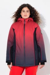 Damskie Kurtka sportowa dradientowa wodoodporna osłona przeciwśnieżna. Niebieskie kurtki damskie Ulla Popken, plus size, bez wzorów, z elastanu, z kapturem, snowboardowy. Za 849.99 zł.