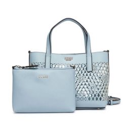 Torebka Guess. Niebieskie torebki do ręki damskie Guess, z aplikacjami, klasyczne, bez dodatków. Za 589.99 zł.