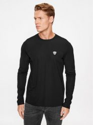 EA7 Emporio Armani Longsleeve 8NPT17 PJRGZ 1200 Czarny Regular Fit. Czarne bluzki z długim rękawem męskie EA7 Emporio Armani, m, bez wzorów, z syntetyku, bez kołnierzyka. Za 249.99 zł.