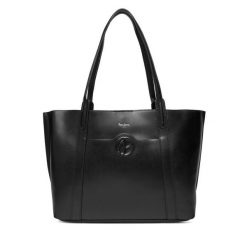 Torebka Pepe Jeans. Czarne torebki do ręki damskie Pepe Jeans, bez wzorów, z jeansu, bez dodatków. Za 389.99 zł.