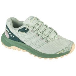 Buty do biegania Merrell Fly Strike J068488 zielone. Zielone obuwie sportowe damskie bez wzorów, z materiału, do biegania. Za 476.81 zł.