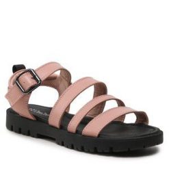 Sandały DeeZee. Czerwone sandały dziewczęce DeeZee, bez zapięcia. Za 49.99 zł.