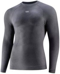 Brubeck Bluza LS1733M Merino Wool męska : Kolor - Grafitowy, Rozmiar - L. Szare bluzy męskie Brubeck, l, bez wzorów, bez kaptura. Za 275.42 zł.