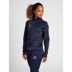 Bluza do piłki ręcznej damska Hummel hmlCORE XK. Niebieskie bluzy sportowe damskie Hummel, m, bez wzorów, bez kaptura, na fitness i siłownię. Za 204.00 zł.