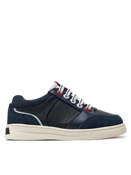 Mayoral Sneakersy 43569 Granatowy. Niebieskie buty sportowe chłopięce Mayoral, bez wzorów, ze skóry, bez zapięcia. Za 129.99 zł.