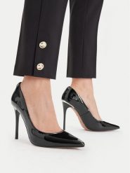Nine West Szpilki EO-CD25-362-2 Czarny. Czarne szpilki damskie Nine West, bez wzorów, bez obcasa, bez zapięcia. Za 279.99 zł.