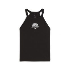 Damska krótka koszulka bez rękawów PUMA CLASS o wąskim kroju PUMA Black. Czarne koszulki sportowe damskie Puma, xs, bez wzorów, z gumy, bez kołnierzyka, bez ramiączek, do biegania. Za 190.00 zł.