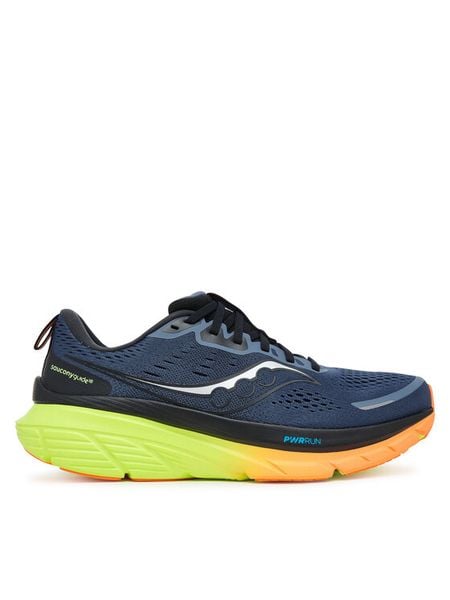 Saucony Buty do biegania Guide 18 S20998 Granatowy. Niebieskie buty sportowe męskie Saucony, z materiału, bez zapięcia, do biegania. Za 599.99 zł.