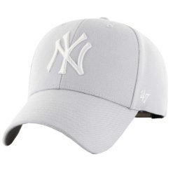 47 Brand New York Yankees MVP Cap, Czapka z daszkiem dla dorosłych. Szare czapki i kapelusze męskie 47 Brand, bez wzorów, z materiału, sportowe. Za 179.50 zł.