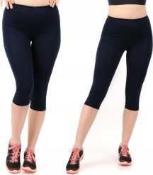 Legginsy damskie 3/4 krótkie Polskie bawełniane Getry Granatowe 5XL. Legginsy damskie LAEMI, xl, bez wzorów, z bawełny. Za 39.99 zł.