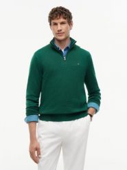 Tommy Hilfiger Sweter z zawartością kaszmiru Mężczyźni Bawełna zielony, L. Zielone swetry przez głowę męskie Tommy Hilfiger, l, bez wzorów, z bawełny, bez kołnierzyka. Za 569.95 zł.