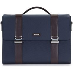 Torba na laptopa 86-3U-206-7. Niebieskie torby na laptopa męskie marki Wittchen, w paski, z materiału. Za 359.00 zł.