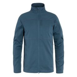Bluza turystyczna męska Fjallraven Abisko Lite Fleece Jacket polarowa. Niebieskie bluzy męskie Fjällräven, m, bez wzorów, z polaru, bez kaptura, trekkingowe. Za 349.99 zł.