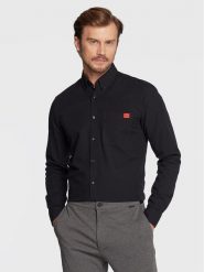Hugo Koszula Evito 50479302 Czarny Slim Fit. Czarne koszule męskie Hugo, m, bez wzorów, z bawełny, bez kołnierzyka, bez ramiączek. Za 279.99 zł.