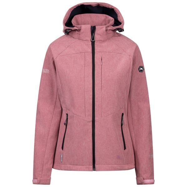 Trespass Fryatt - Damska kurtka softshell Light Mulberry Marl. Czerwone kurtki damskie Trespass, xl, z aplikacjami, z gumy, bez kaptura. Za 333.70 zł.