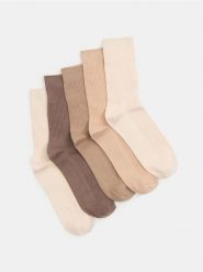 Długie skarpety w prążek 5 pack - wielobarwny. Skarpety damskie Sinsay, bez wzorów. Za 17.99 zł.