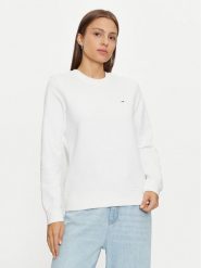 Tommy Jeans Bluza DW0DW19959 Biały Regular Fit. Białe bluzy damskie Tommy Jeans, xxs, bez wzorów, z bawełny, bez kaptura. Za 229.99 zł.