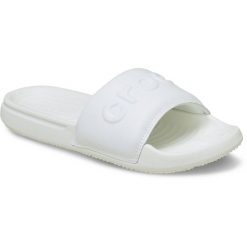 Damskie klapki Crocs Crocs All Day Slide W 211430-100. Białe klapki damskie Crocs, bez wzorów, z materiału, bez obcasa. Za 121.72 zł.