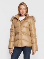 Calvin Klein Kurtka puchowa Essentail K20K204952 Beżowy Regular Fit. Brązowe kurtki damskie Calvin Klein, xs, bez wzorów, z puchu, bez kaptura. Za 1,049.00 zł.