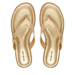 Japonki MICHAEL Michael Kors. Żółte klapki damskie MICHAEL Michael Kors, bez wzorów, bez obcasa. Za 479.99 zł.