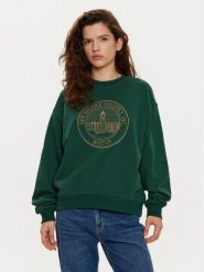 New Balance Bluza WT43553 Zielony Oversize. Zielone bluzy damskie New Balance, xl, bez wzorów, z bawełny, bez kaptura. Za 229.99 zł.