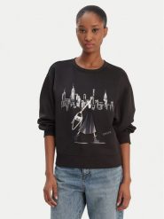 DKNY Bluza P5MOQCSC Czarny Regular Fit. Czarne bluzy damskie DKNY, l, bez wzorów, z syntetyku, bez kaptura. Za 479.99 zł.