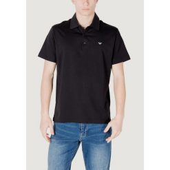 Polo z krótkim rękawem Mężczyzna EMPORIO ARMANI CONNECTED Swimwear. Czarne koszulki polo męskie EMPORIO ARMANI CONNECTED, m, bez wzorów, z bawełny, bez ramiączek. Za 400.50 zł.