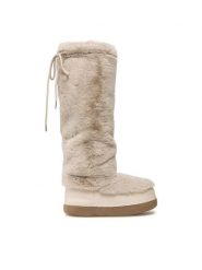 Jenny Fairy Kozaki WS19002-04A Beżowy. Brązowe kozaki damskie Jenny Fairy, z materiału, bez obcasa, na płaskiej podeszwie. Za 149.97 zł.