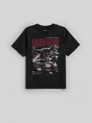 4F T-shirt relaxed z nadrukiem chłopięcy - szary 164 (13-14 lat). Szare t-shirty dla chłopców 4f, bez wzorów, z dzianiny, bez ramiączek. Za 59.99 zł.