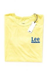 LEE HALF SLEEVE GRAPHIC RELAXED FIT MĘSKI T-SHIRT KOSZULKA LOGO YELLOW SIGN L63GFELN 112115028. Żółte t-shirty męskie Lee, l, bez wzorów, bez kołnierzyka. Za 69.99 zł.