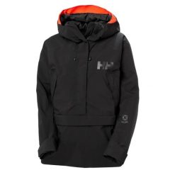 Damska kurtka narciarska Helly Hansen Powchaser Anorak. Czarne kurtki snowboardowe damskie Helly Hansen, xs, bez wzorów, z materiału, bez kaptura, narciarskie, primaloft. Za 1,118.65 zł.