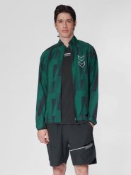 Kurtka z dresu Hummel Court Aop. Zielone kurtki męskie Hummel, s, bez wzorów, z dresówki, sportowe, bez kaptura. Za 225.50 zł.