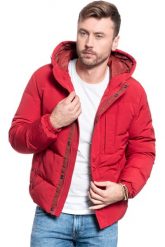KURTKA ZIMOWA WRANGLER THE BODYGUARD RED W4C8WWX47 112129108. Czerwone kurtki męskie Wrangler, na zimę, xl, bez wzorów, bez kaptura. Za 359.99 zł.