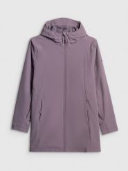 4F Parka przejściowa membrana 5000 damska - fioletowa L. Fioletowe kurtki damskie 4f, l, bez wzorów, ze skóry, bez kaptura. Za 449.99 zł.