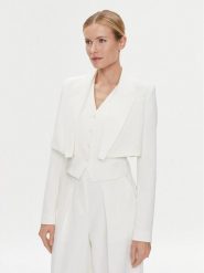 KARL LAGERFELD Komplet marynarka i kamizelka 240W1411 Biały Regular Fit. Białe żakiety damskie KARL LAGERFELD, bez wzorów, z syntetyku. Za 2,599.00 zł.