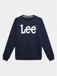 Lee Bluza Wobbly Graphic LEE0006 Granatowy Regular Fit. Niebieskie bluzy dla chłopców Lee, bez wzorów, z bawełny, bez ramiączek, bez kaptura. Za 129.99 zł.