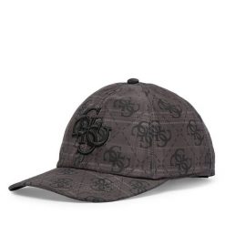 Czapka z daszkiem Guess. Czarne czapki i kapelusze damskie Guess, z aplikacjami. Za 154.99 zł.