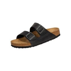 Klapki unisex Birkenstock Arizona. Brązowe klapki damskie Birkenstock, bez wzorów, z materiału, sportowe, bez obcasa. Za 459.00 zł.