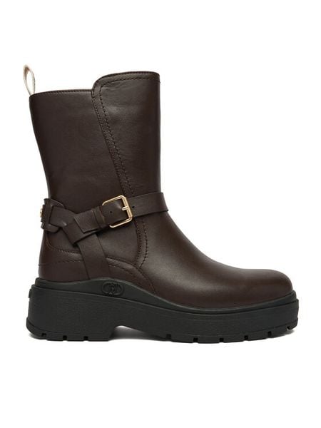 Liu Jo Botki Andrea SF5097 P0102 Brązowy. Brązowe botki damskie Liu Jo, ze skóry, bez obcasa, na płaskiej podeszwie, bez zapięcia. Za 849.99 zł.