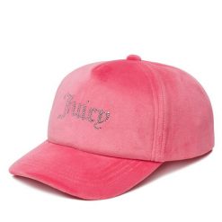 Czapka z daszkiem Juicy Couture. Czerwone czapki i kapelusze damskie Juicy Couture, bez wzorów. Za 99.99 zł.