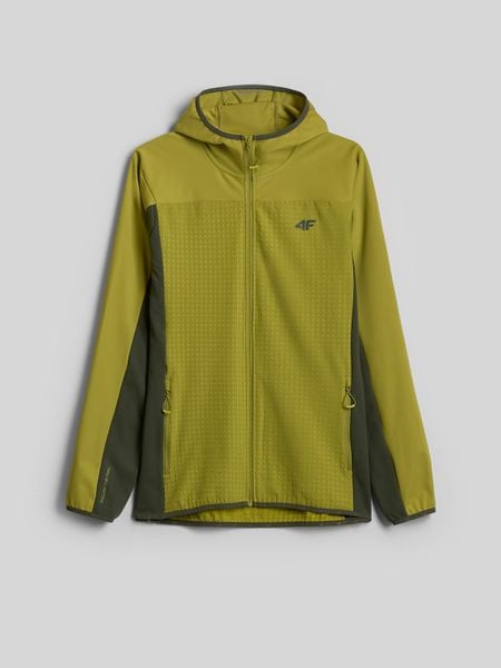 4F Kurtka softshell wiatroodporna męska - zielona M. Zielone kurtki męskie 4f, m, bez wzorów, z softshellu, bez kaptura. Za 249.99 zł.