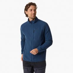 Bluza Polarowa Rozpinana turystyka męska Swedemount Geilo Fleece Full Zip II. Szare bluzy męskie SWEDEMOUNT, m, bez wzorów, z materiału, bez kaptura. Za 90.99 zł.